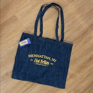 Hot Fellas Bakery exclusive denim tote from “And Just Like That” NWT